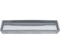 Gedy Glamour Bandeja, Porcelana, Plata, 23.6x10.9x3 cm