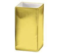 Gedy Glamour Vaso de Sobremesa, Porcelana, Oro, 11x8x6.5 cm