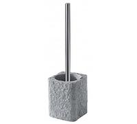 Gedy Gris, G-Canton, Medidas y Peso: 40 x 10,5 x 10,5 cm y 1,42 kg, escobilla de Inodoro Fabricada en Resina y Arena, Acabado Antracita, escobilla de baño diseño de I+D, única