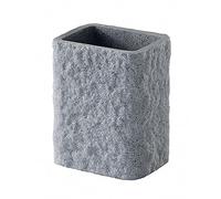 Gedy Gris G-Canton - Soporte para cepillos de Dientes de baño, Medidas y Peso: 11 x 9,2 x 6,5 cm y 0,455 kg, Soporte para Pasta de Dientes y Cepillo de Resina y Arena, Acabado Antracita, diseño de