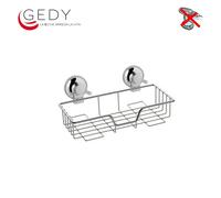 Gedy Hot Porta objetos rectangular ventosa Cromo