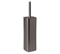 Gedy Jack Escobillero baño WC, Acero Inoxidable, Gun Metal, 9 x 9 x 39