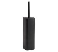 Gedy Jack Escobillero baño WC, Acero Inoxidable, Negro Mate, Taza Interna Extraible, 9 x 9 x 39 cm