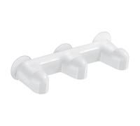 Gedy JUNIOR Colgador toalla baño múltiple, Resinas termoplásticas, Blanco, 19,9 x 6,5 x 3, Hecho en Italia