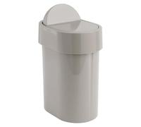 Gedy JUNIOR Papelera basura baño, 4,8L, con tapa, Resinas termoplásticas, Beige, 21 x 15 x 33 cm