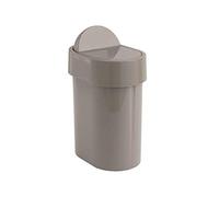 Gedy JUNIOR Papelera basura baño, 4,8L, con tapa, Resinas termoplásticas, Tórtora, 21 x 15 x 33 cm
