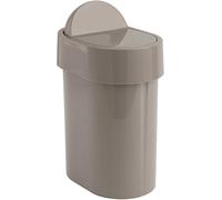 Gedy JUNIOR Papelera basura baño, 4,8L, con tapa, Resinas termoplásticas, Tórtora, 21 x 15 x 33, Hecho en Italia