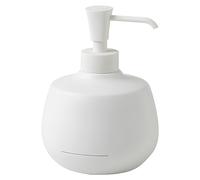 Gedy Kira Dispensador de jabón, Resina, Blanco, 10,8 x 10,6 x 13,6, Capacidad de 350 ml