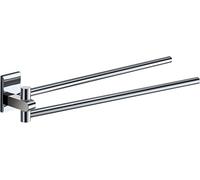 Gedy Maine Toallero Dos Barras, Latón, Plateado, 36x5.6x6 cm