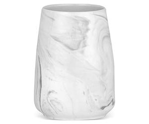 Gedy Marble Vaso, Gres, Gris Antracita, 7.8x7.8x10.5 cm