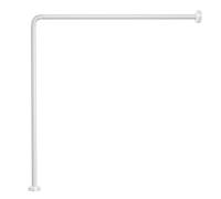 GEDY Marco de cortina de ducha angular blanco, medidas: 80 x 80 cm, longitud de los tubos son recortables, apto para cortinas de 180 cm a 240 cm, barra de ducha de acero, diseño R&S Gedy, 2 años de