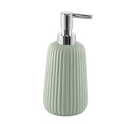 Gedy G-Marika Dispensador Verde Menta, dispensador de jabón de baño Fabricado en Acero Inoxidable y Cromado, Medidas 18 x 8 x 8 cm y Peso 0,37 kg, diseño de I+D, 2 años de garantía, único