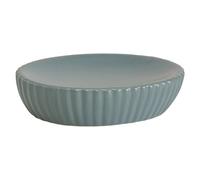 Gedy Marika Jabonera Baño Sobremesa 12x8,3x3cm Cerámica Acabado Azul Polvo, Portajabón Baño Moderno Serie Coordinada