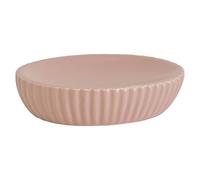 Gedy Marika Jabonera Baño Sobremesa 12x8,3x3cm Cerámica Acabado Rosa, Portajabón Baño Moderno Serie Coordinada