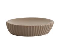 Gedy Marika Jabonera Baño Sobremesa 12x8,3x3cm Cerámica Acabado Tortora, Portajabón Baño Moderno Serie Coordinada