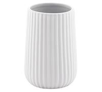 Gedy Marika Portacepillos Dientes Baño Sobremesa ø8x11,6cm Cerámica Acabado Blanco, Vaso Portacepillos Baño Moderno