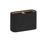 GEDY | Melbourne Portacepillos de Resina Color Negro, Dimensiones 8,5 x 12,8 x 5,6 cm y Peso 0,364 kg