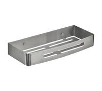 Gedy NERVA Cesta ducha, estante ducha, Acero inox AISI 304, Cromo cepillado, 30 x 12,8 x 4,5