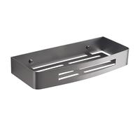 Gedy NERVA Cesta ducha, estante ducha, Acero inox AISI 304, Gun Metal, 30 x 12,8 x 4,5