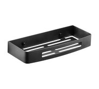 Gedy NERVA Cesta ducha, estante ducha, Acero inox AISI 304, Negro Mate, 30 x 12,8 x 4,5