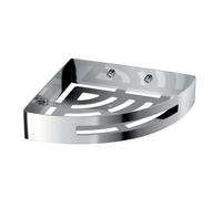 Gedy NERVA Cesta Ducha, Estante Ducha, esquinero, Acero INOX AISI 304, Cromo, 21 x 21 x 4,5