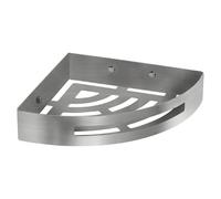 Gedy NERVA Cesta ducha, estante ducha, esquinero, Acero inox AISI 304, Cromo cepillado, 21 x 21 x 4,5