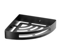 Gedy NERVA Cesta ducha, estante ducha, esquinero, Acero inox AISI 304, Negro Mate, 21 x 21 x 4,5