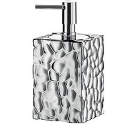 Gedy New Martina Dosificador De Jabón, Cerámica, Plata, 7.5 X 7.5 X 16