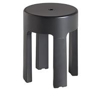 Gedy NEWBOX Taburete-Banqueta baño con almacenaje, Resinas termoplásticas, Negro, 39,5 x 29,5 x 44, Carga máxima 150Kg