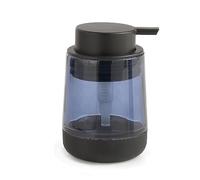 Gedy Nicole Dispensador de jabón, Cristal y Silicona, Azul, 8,4 x 8,4 x 12,8, Capacidad de 250 ml