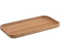 Gedy Ninfea Bandeja Portaobjetos Baño Bambú Natural Sobremesa | 29,7x15,2x2cm | 100% bambú natural sostenible | Organizador baño | Sin instalación