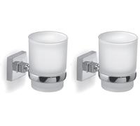 Gedy Olimpo Portacepillos, Acero Inoxidable, Cromo, 6,7x10,2x9,5 (Paquete de 2)