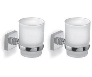 Gedy Olimpo Portacepillos, Acero Inoxidable, Cromo, 6,7x10,2x9,5 (Paquete de 2)