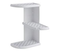 Gedy Oscar Cesta Ducha, Estante Ducha, esquinero, Resinas termoplásticas, Blanco, 23 x 23 x 37,3; con o sin Taladro