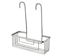GEDY OTTAVIANO Cesta Ducha Colgante Cepillada para Grifo y Grifería Termostática, Portaobjetos Ducha Acero Inoxidable, Organizador Baño, 30x12x37 cm