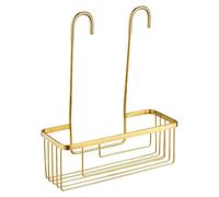 Gedy OTTAVIANO Cesta Ducha Colgante Oro para Grifo y Grifería Termostática, Portaobjetos Ducha Acero Inoxidable, Organizador Baño, 30x12x37 cm