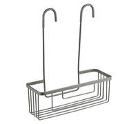 Gedy OTTAVIANO Cesta ducha para colgar, estante ducha, Acero inoxidable, Gun Metal, 30 x 12 x 37