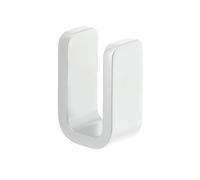 Gedy Outline Colgador Toalla baño, Latón y Acero INOX, Blanco Mate, 3 x 4,6 x 7
