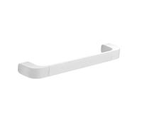 Gedy Outline Toallero de baño Pared, Asidero, 150Kg, Blanco Mate Latón y Acero INOX, 35,1 x 7 x 3