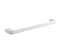 Gedy Outline Toallero de baño Pared, Asidero, 150Kg, Blanco Mate Latón y Acero INOX, 55 x 7 x 3