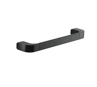 Gedy Outline Toallero de baño Pared, Asidero, 150Kg, Negro Mate Latón y Acero INOX, 35,1 x 7 x 3
