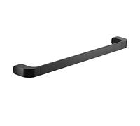 Gedy Outline Toallero de baño Pared, Asidero, 150Kg, Negro Mate Latón y Acero INOX, 55 x 7 x 3
