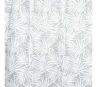 Gedy Palme Cortina de baño y de Ducha con Anillas, PEVA, Lavable a máquina, 180 x 200, Blanco-Gris