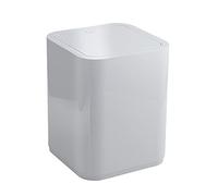 Gedy Seventy Papelera Basura baño, Cuadrada, 8L, con Tapa, Resinas termoplásticas, Blanco, 20 x 20 x 24,6