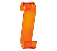 Gedy Percha, Naranja, Transparente, Color | L3,2 x P6,7 x H11,7 cm | Gancho | Enganche directo, sin taladro | Resina termoplástica