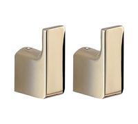 Gedy PIRENEI Colgador toalla baño 2 Piezas, Latón, Oro, 2 x 3,3 x 5,3, Tratamiento PVD