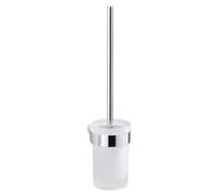 Gedy PIRENEI Escobillero baño de Pared, escobilla baño de Pared, Cromo, Latón y Cristal, 8,4 x 10,4 x 37