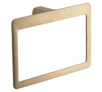 Gedy PIRENEI Toallero baño, Toallero Pared, Toallero argolla, Oro Mate, Tratamiento PVD, Latón, 23 x 5,1 x 15,1
