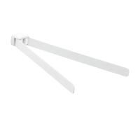 Gedy PIRENEI Toallero de baño Pared Doble, Blanco Mate, Latón, 35,9 x 4,6 x 3,3