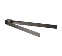 Gedy PIRENEI Toallero de baño Pared Doble, Gun Metal, Latón, 35,9 x 4,6 x 3,3